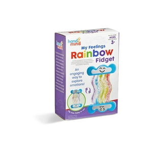 hand2mind Rainbow Sensory Fidget Tubes, Emotion Theme