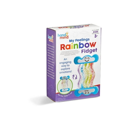 hand2mind Express Your Feelings Rainbow Sensory Fidget Tubes, Calm Down Corner Essentials, Visual Sensory Toys For Sensory Play