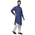 thumbnail image 4 of Atasi Kurta à Manches Longues pour Hommes en Coton Indien, Kurta Longue Décontractée, 4 of 5