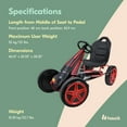 thumbnail image 6 of hauck Hurricane Racing Go Kart w/Low Profile Rubber Tires & Handbrake, Red, 6 of 11