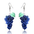 thumbnail image 1 of Boucles d'Oreilles en Argent Suspendues - Pendentif en Forme de Raisins Bleus Argent, 1 of 5