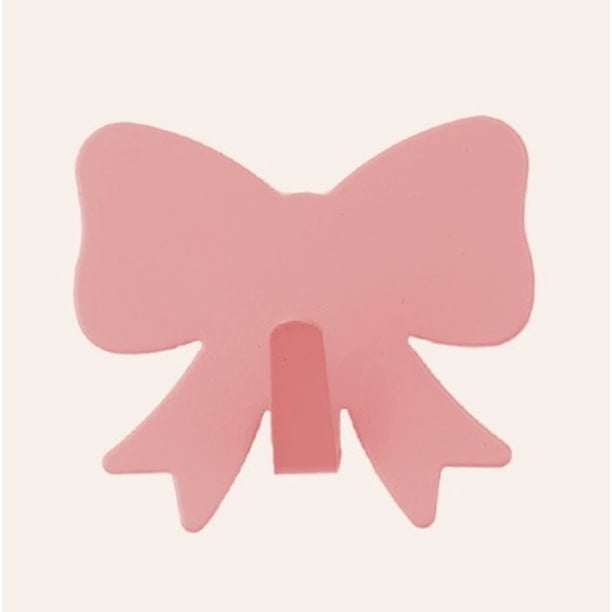 Bonitos ganchos adhesivos, paquete de 5 con diseño de pajarita, for decoración femenina de habitaciones