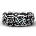 thumbnail image 2 of PikaLF Wolf Ring for Men, Retro Wolf Totem Rings, Topaz Rhinestone Cross Line Ring, Norse Viking Wolf Ring, Wolf Signet Rings, Amulet Ring, Punk Ring, Animal Wolf Jewelry for Men, 2 of 4