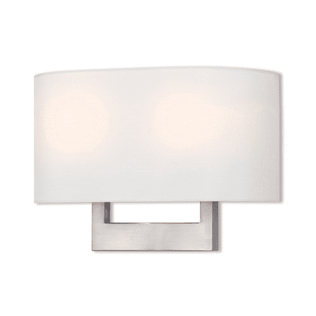 

World of Crystal Taipei Wall Sconces 14in Brushed Nickel Steel 2-light