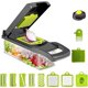 thumbnail image 1 of Professional 15-in-1 Kitchen Mandoline Slicer with 6 Replaceable Blades - Multifunctional Vegetable Cutter for Slicing, Dicing Grating, 1 of 5