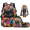 Black Cat Flower, variant on Binienty Camo Pattern School Backpack Set 4 Pack with Kids Bookbag Children’s Lunch Bag Stationery Organizer Water Bottle Sleeve Compatible with Picnic Outdoor