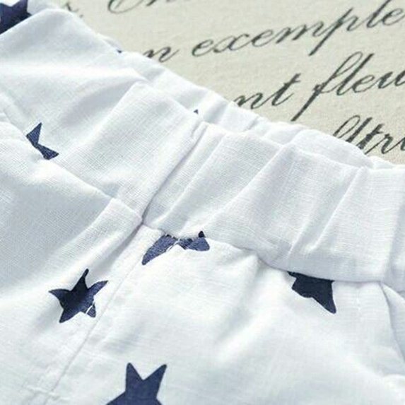 Vedolay Boys Short Sets Toddler Boy Summer Short Sets Cotton Casual CrewNeck Short Sleeve Playwear Clothes Sets,White 12-18 Months