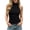 0615liBlack, variant on Womens Turtleneck Tank Tops Summer Sleeveless Camisole Tops Causal Backless Pleaded Solid Slim Tee Shirts 0615liRed M