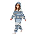 thumbnail image 5 of Christmas One Piece Boys Girls Jumpsuit Onesie Pajamas Zip Up Hooded Girls Fashion Holiday Cute Xmas Tree Snowflake Print Funny Soft Fall Loose Fit Sleepwear Homewear 2-12 Years, 5 of 7