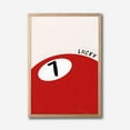 thumbnail image 4 of Lucky Number 7 Minimalist Canvas Wall Art  Modern Billiards Inspired Decor, 4 of 10