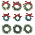 thumbnail image 2 of HATISS 10PCS Mini Christmas Wreaths Miniature Garden Home Decoration Dollhouse Decor, 2 of 8