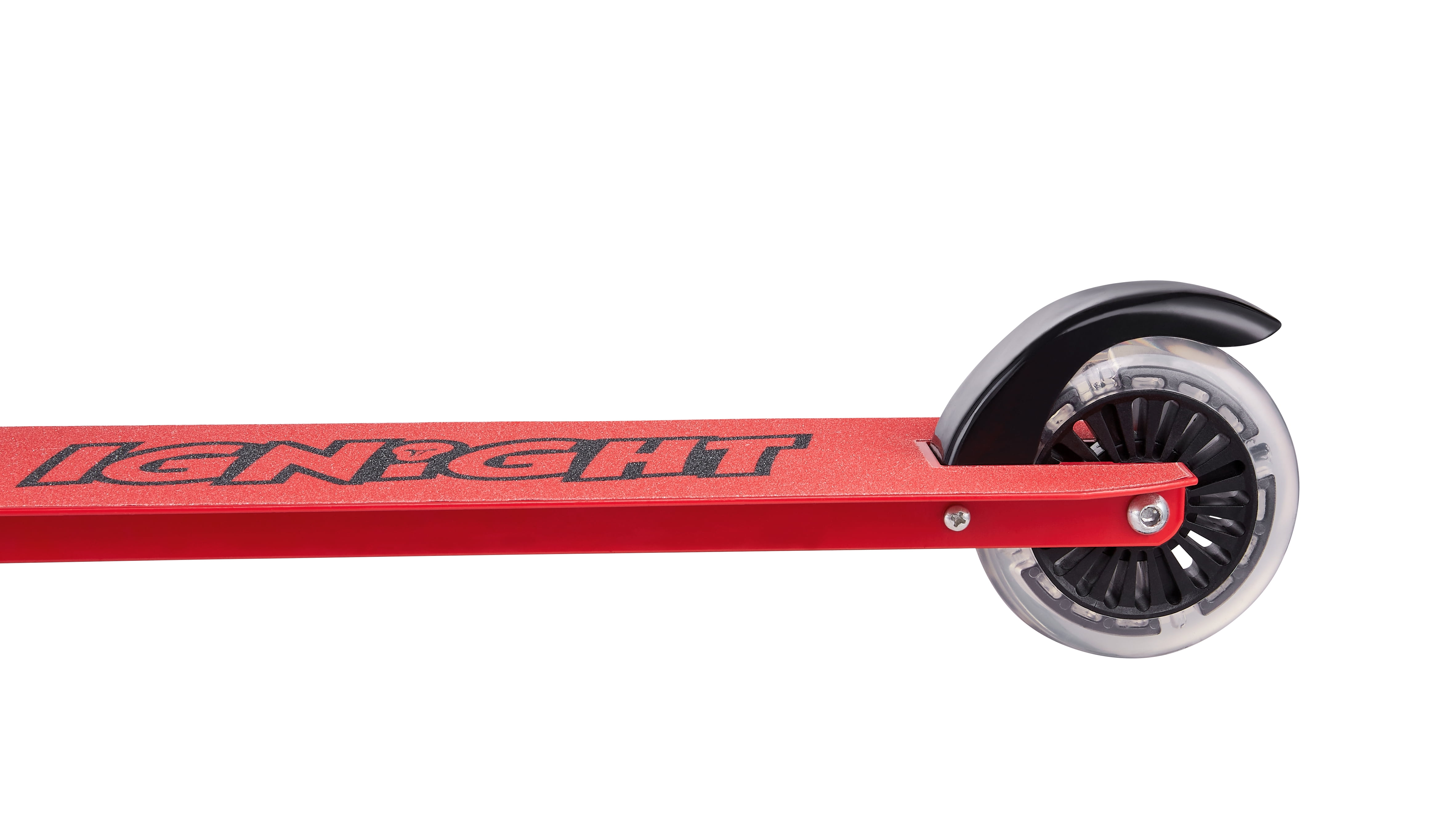 Ignight Kick Scooter with Light Up Wheels and Stem, Red Scooter for Kids Ages 5+