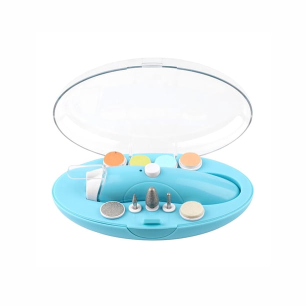 Molinillos De Uñas Abs Para Bebés Con Batería Incorporada De 250 Mah Cortaúñas Eléctricos Para Bebés Juego De Manicura Adorable Con 11 Piezas De Accesorios Para Niños Pequeños Bebés Kearding BA000581-00