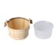 thumbnail image 3 of Cubo para sala de vapor, cubo para sauna de 6L, para sauna de SPA, barril de madera, mango de SPA, cubo de madera construido para el futuro Jadeshay A, 3 of 8