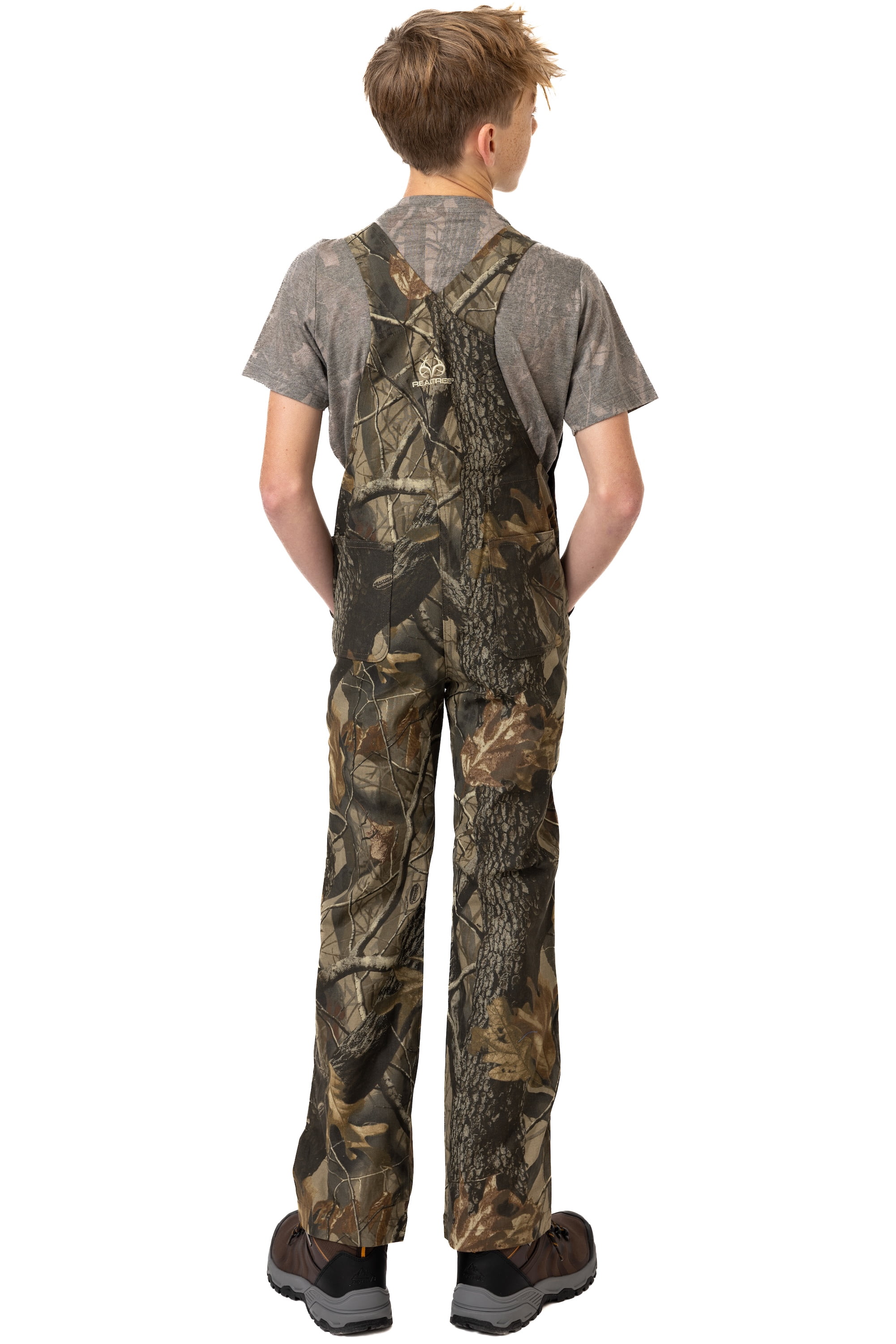 Realtree Youth Hunting Bib Overalls Hardwoods Camo