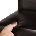 thumbnail image 4 of Alden Design Leather Padded Parson Dining Chairs with Solid Wood Legs, Set of 4, Brown, 4 of 15