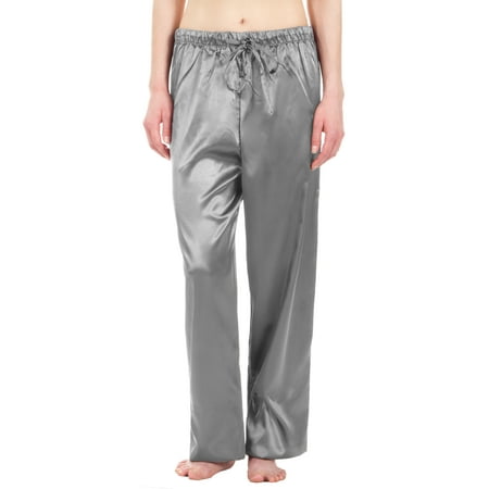 

Leisureland Women s Stretch Satin Pajama Pants