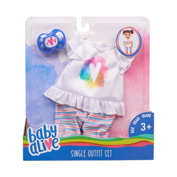 Baby Alive Single Outfit Set White Rainbow Heart Shirt With Striped Shorts Walmart Com Walmart Com Baby Alive Single Outfit Set White Rainbow Heart Shirt With Striped Shorts Walmart Com Walmart Com