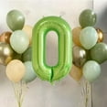 thumbnail image 2 of 40Inch Big Green Number 0 Balloon for Kids Birthday Party Large Self Inflating Foil Green Digit Balloon for Anniversary Graduations for Birthday Party Decorations(Green No 0), 2 of 14