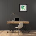 thumbnail image 3 of Vess, June Erica 20x20 Black Ornate Wood Framed with Double Matting Museum Art Print Titled - Jade Schematic I, 3 of 4