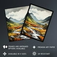 thumbnail image 3 of Glencoe Valley Oil Painting Scotland Majestic Mountain Range And River Coe Art Print Framed Poster Wall Decor 12x16 inch, 3 of 5