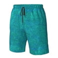 thumbnail image 4 of Logiee Blue Green Glitter Print Mens Swim Trunks Quick Dry Board Shorts,Breathable Hawaii Beach Shorts Swimwear Bathing Suits-3X-Large, 4 of 6