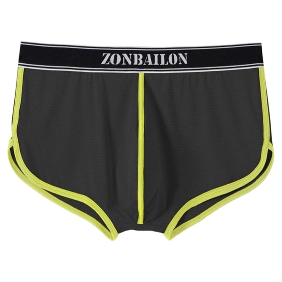 Men's Comfort Flex Contrast Stitch Tag-Free Boxer Brief Underpants, Black, 1-Pack, XXXL