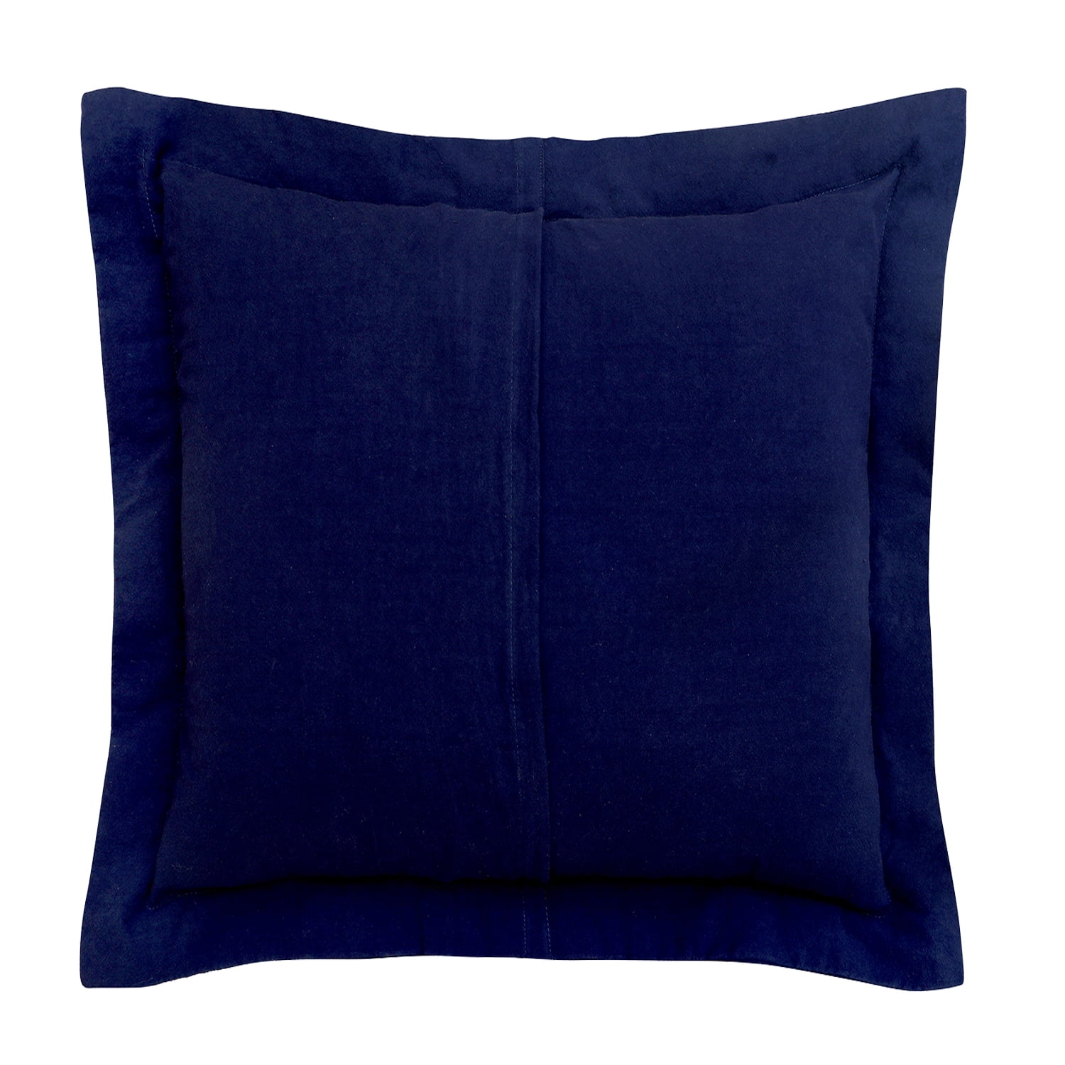Better Trends Euro Sham Pillowcase For Bedspread 100% Cotton 1 Pack 26" x 26" Ultra Soft Waffle Weave Medallion Design Decorative Case Covers for Bed Heirloom Collection (Navy)