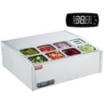 thumbnail image 3 of VEVOR Refrigerated Condiment Prep Station, 140 W Countertop Refrigerated Condiment Station, with 8 1/6 Pans, 304 Stainless Body and PC Lid, Sandwich Prep Table with Stainless Steel Guard, ETL, 3 of 9