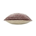 thumbnail image 4 of LR Home Ox Bay Hand-stitched Red/White Stripe All-Natural Cotton Pillow Cover, 4 of 8