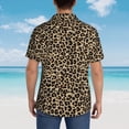 thumbnail image 6 of Balery Leopard Print-1 Print Men's Hawaiian Shirts Short Sleeve Beach Shirt Relaxed Fit Vacation Button Down Shirts-Small, 6 of 9
