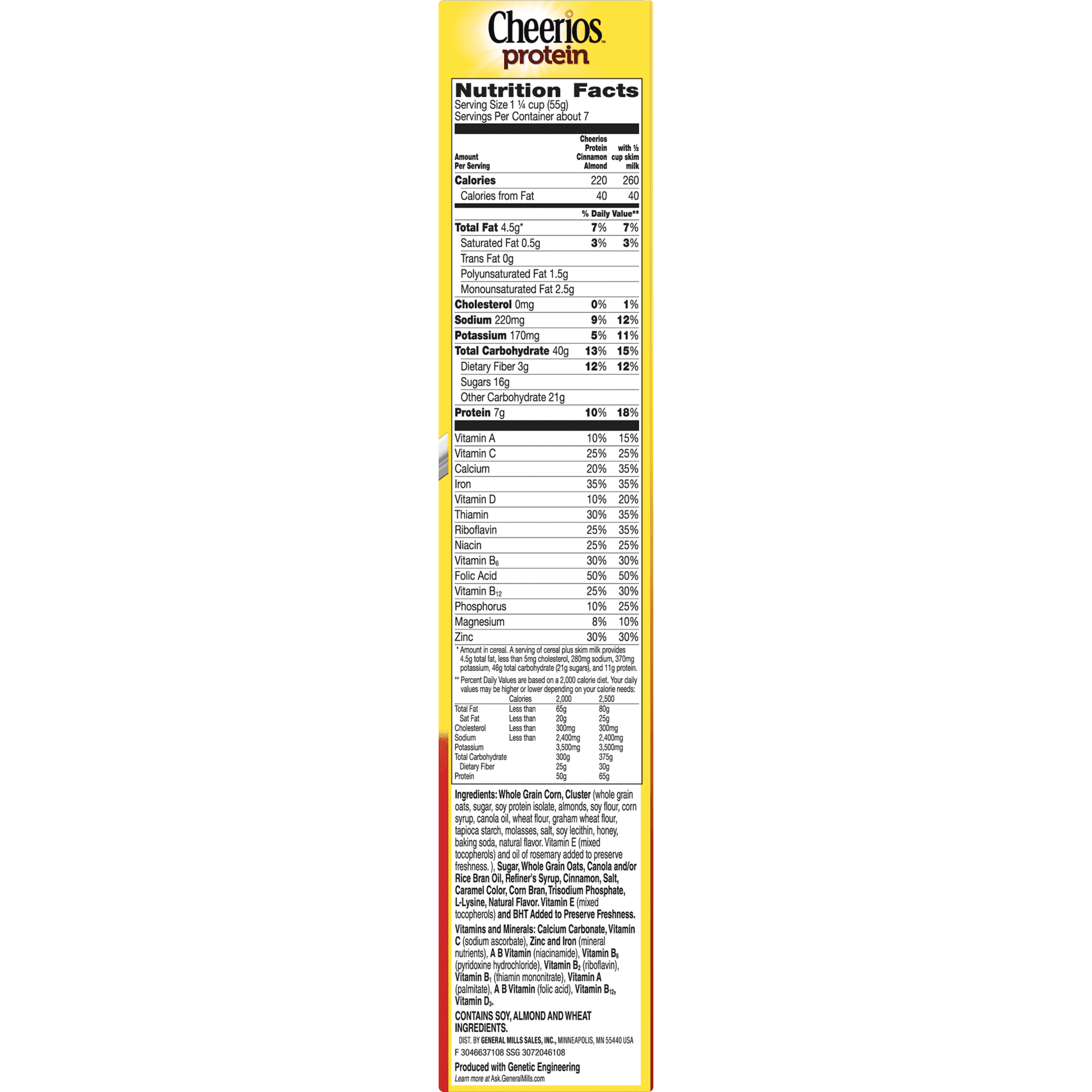 cheerio nutritional information cheerio nutritional information