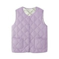 thumbnail image 4 of Breezora Women's Autumn Winter Lightweight Sleeveless Cotton Vest Jacket with Down Insulation for Fashionable Layering and Comfort XXXL Size Light Violet, 4 of 4