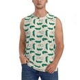 thumbnail image 1 of Bingfone Cartoon Crocodile Pattern Men's Tank Tops Workout Sleeveless Tee Shirts Running Beach Tanks for Men-Small, 1 of 7