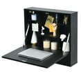 thumbnail image 1 of Patiojoy Wall Mount Floating Desk Foldable Space Saving Laptop Workstation with Storage Drawer and Shelves Black, 1 of 8