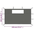 thumbnail image 4 of vidaXL Gazebo Sidewalls with Windows 2 pcs Anthracite, 4 of 4