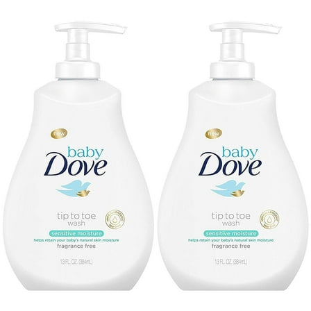 Dove Baby Tip To Toe Wash 13 Ounce Sensitive Pump 384ml 2 Pack