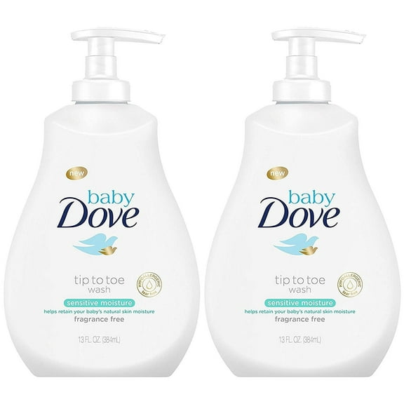 Dove Baby Tip To Toe Wash 13 Ounce Sensitive Pump 384ml 2 Pack