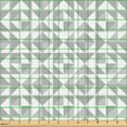 thumbnail image 2 of Ambesonne Geometric Fabric by the Yard Upholstery, Triangles in Squares Plot, 2 Yards, Pale Grey White, 2 of 5