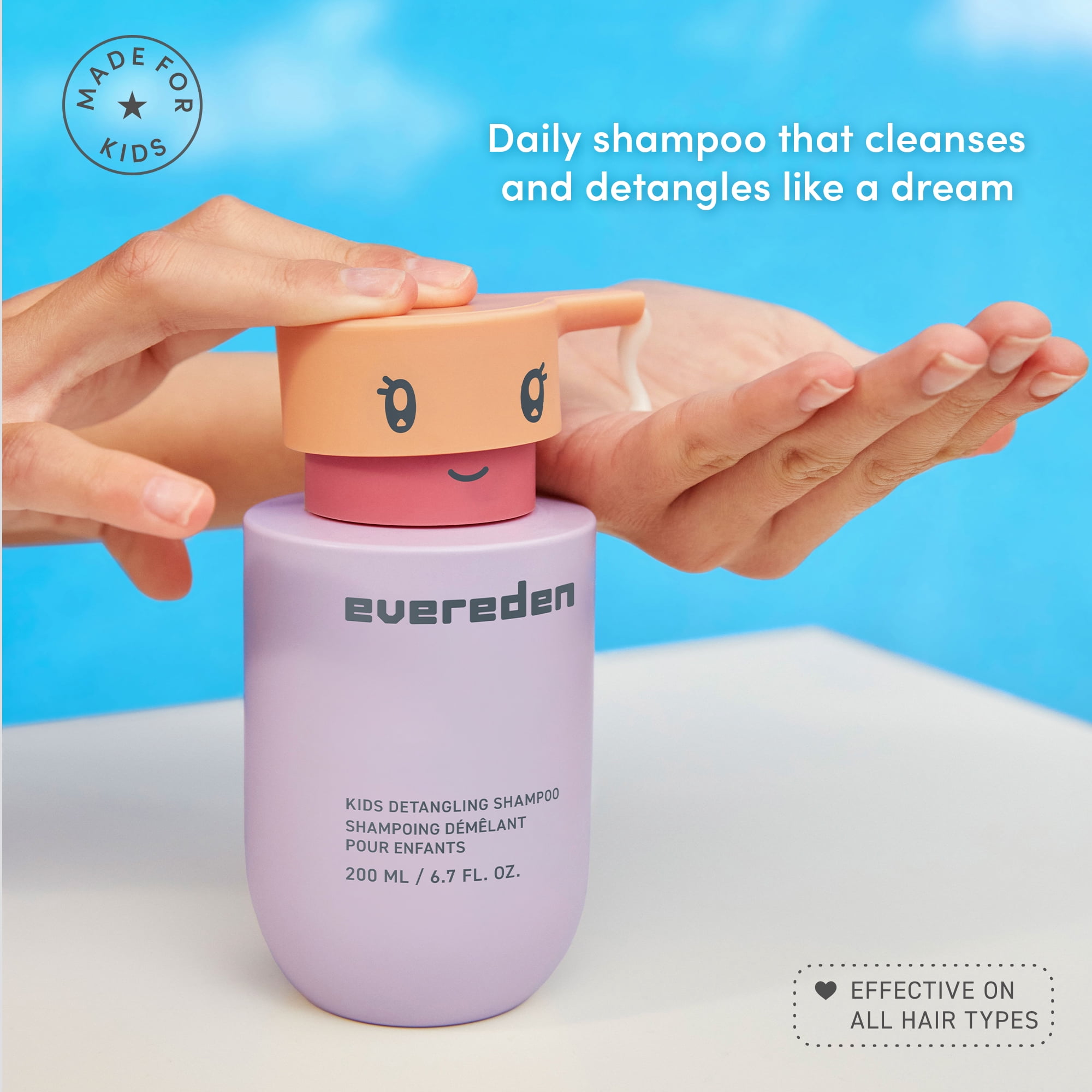 Evereden Kids Shampoo - Detangling, 6.7 fl oz.