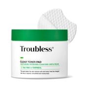 Troubless Clear Toner Pad with Tea Tree 4-Terpineol, Exfoliating & Pore Cleansing Facial Toner Pads
