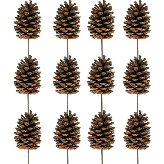 Pine Cones for Christmas Tree,Happon 8-10cm Christmas Natural Pine Cones,10 Pieces Pinecone Picks Christmas Tree Ornament for Christmas Tree Home Party Decoration Supplies