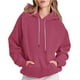 thumbnail image 3 of Sudadera corta,Sudadera con capucha degradada, blusa de manga larga con cordón, cuello redondo, tejido suave y transpirable, corte holgado para usar en casa, sopatenor, 3 of 9