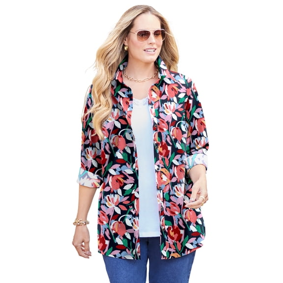 Catherines Women's Plus Size Liz&Me Buttonfront Shirt