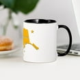 thumbnail image 4 of CafePress - Just Alaska Gold Stars Mug - 11 oz Ceramic Mug - Novelty Coffee Tea Cup, 4 of 6