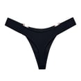 thumbnail image 2 of Xmarks Sexy Panties 3 Pack, Thongs for Women V Metal G-String Low-rise Tanga Stretch Underwear, 2 of 12