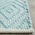 thumbnail image 3 of SAFAVIEH Montauk Kimberlyn Geometric Diamond Cotton Area Rug, Turquoise/Ivory, 6' x 9', 3 of 6