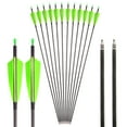 thumbnail image 6 of AME 33'' Archery Carbon Arrows 4'' Feather Spine 400 with Removable Tips Hunting Pack of 12, 6 of 8