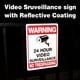 thumbnail image 4 of Advertencia Cámaras de seguridad en uso Señal de videovigilancia las 24 horas Señal de prohibido el paso 10 x 14 Aluminio Impreso con tinta UV, Durable, 4 of 5