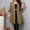 Khaki, variant on Women's Solid Color Cinched Waist Open Front Trench Coat 3/4 Sleeve Loose Fit Casual Outerwear Army Green XXXXXL(XXXXXL)